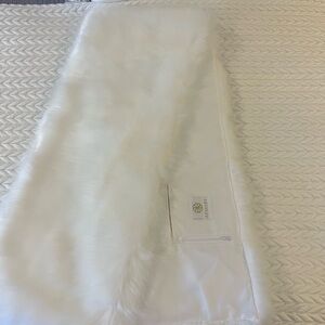 revelry faux fur white shawl